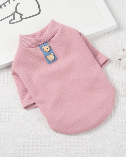 Pet Dog Striped T-Shirt Dog Cat Cotton Vest Clothes Spring Summer Pet Apparel Shirt for Small Medium Pets French Bulldog Bichon