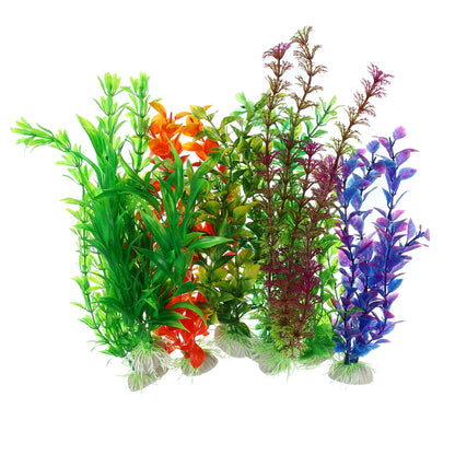 UXCELL 3/4/5/6/8/9 Pcs Artificial Aquarium Plants Grass Water Weeds Ornament Fish Tank Plant Flower Grass Decor Accessories