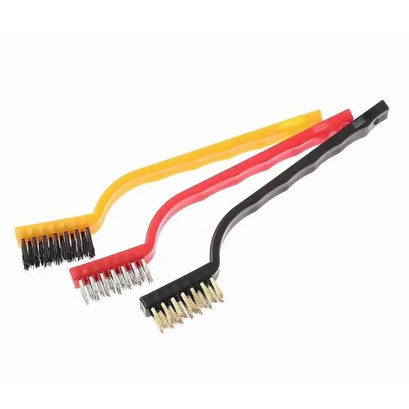 15cm Steel Wire Brush Aquarium Algae Cleaning Brush Nylon Brush Aquarium Cleaner Fish Tank Stain Cleaning Tools Accessories 3pcs
