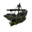 1Pcs Aquarium Decoration Wreck Ship Ornament Sailing Boat Fish Tank Cave Decor Resin Ornaments Landscaping Decor Akvaryum Dekor