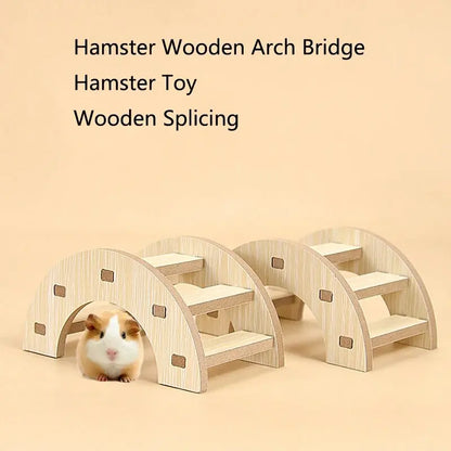 1pc Functional Wooden Hamster House Desk Platform Pet Stand Toy Station Board Pet Products Hamster Cage Golden Bear Toy Supplies