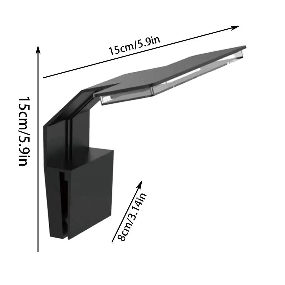 Fish Tank Clip On Light LED Aquarium Light Clamp Fish Light Lamp Fish Tank Lamp Bright Small Fish Tank Light Plant Aquarium
