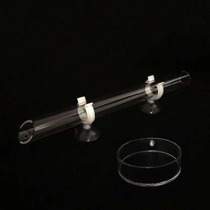 1Pcs Acrylic Aquarium Feeder Tube Dish Transparent Fish Tank Shrimp Snail Shrimp Food Feeder Bowl Aquarium Feeding Accessories