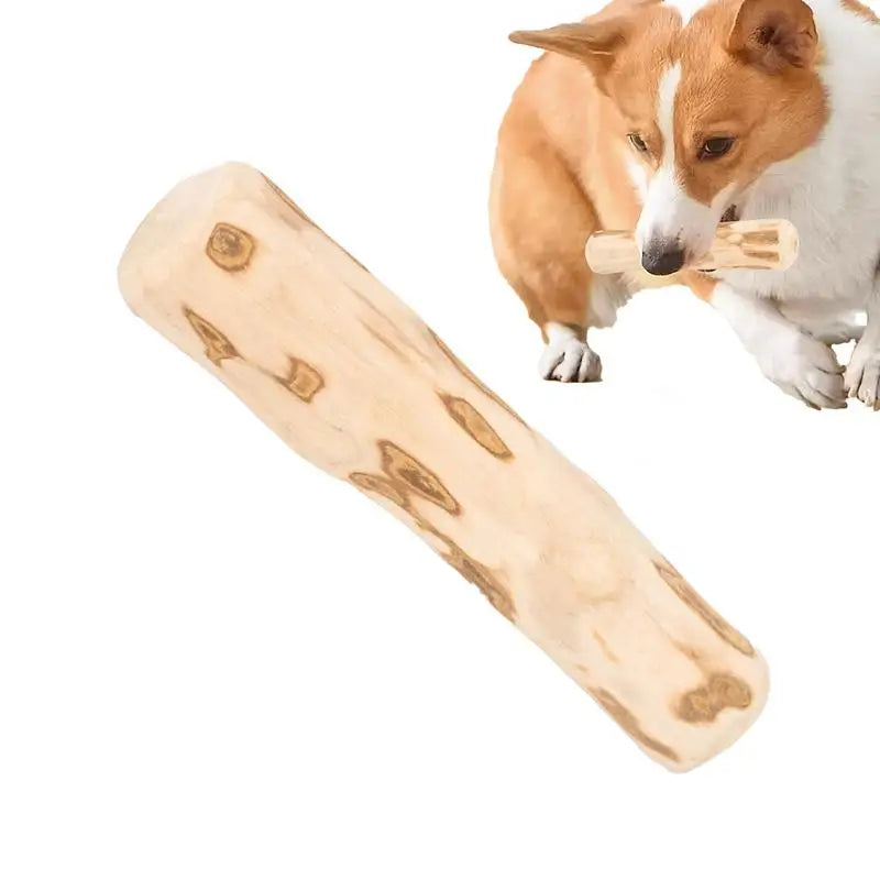Real Wooden Dog Chew Toys Safe Interactive Pet Chew Stick Natural Dog Teeth Cleaning Hard Portable Sticks For Puppy Travel Toy