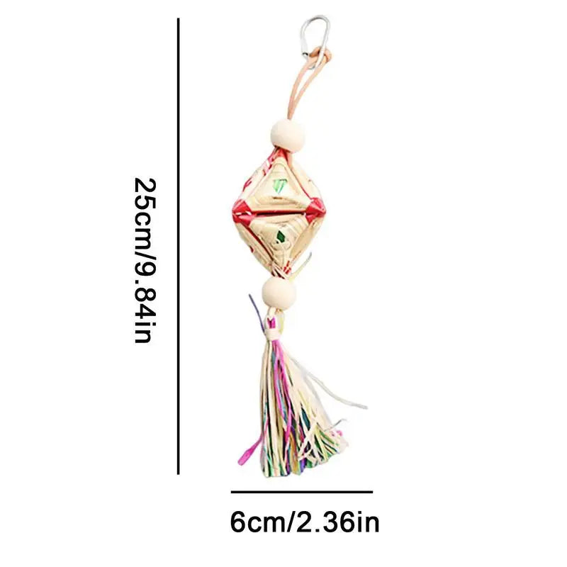 Parrot Foraging Toy Bird Perch Toys With Shredding Foraging Bird Shredded Paper Cage Accessories For Cockatiel Lovebird