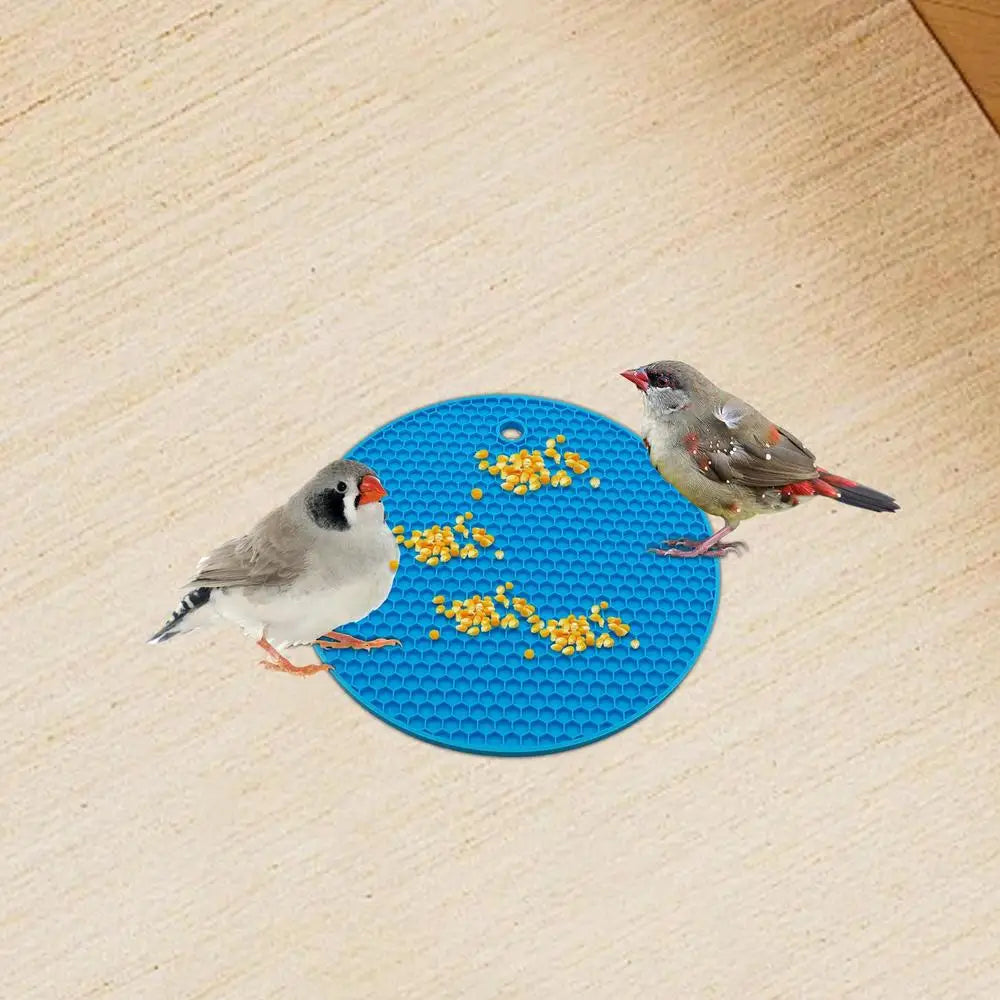 Bird Enrichment Toys Slow Feeding Pet Parakeets Mat Pet Parrot Food Slow Eating Mat For African Grey Parrots Conures And Budgies