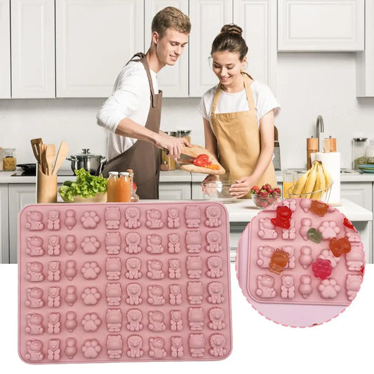 Cartoon Silicone Fudge Mold Super Small Silicone Chocolate Mould Tool Tea Baking Ice Afternoon Ice Mold Maker Mold F2I1