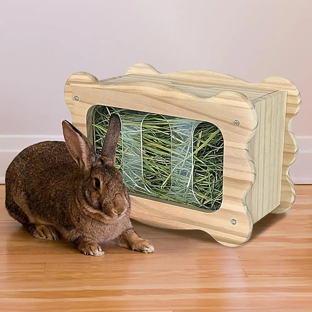 Rabbit Hay Feeder Hay Manger Small Animal Food Feeder Rack Grass Basket Food Bin Bowl For Chinchilla Pet Supplies