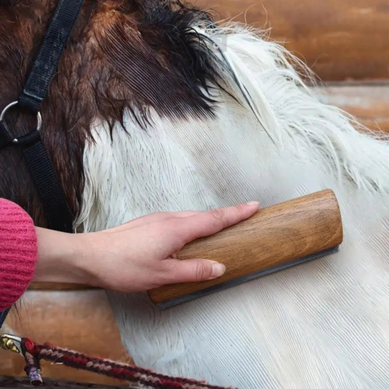 Dog Brush For Short-Haired Dogs Wooden Handle Slicker Brush For Dogs & Cats Cat & Dog Grooming Slicker Brush For Pets Grooming