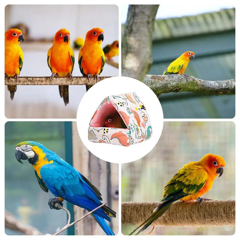 Parrot Bed Warm House Hideout Cushion Bed For Parrot Plush Cushion For Parrots Lovebirds Parakeets And Small And Medium Birds