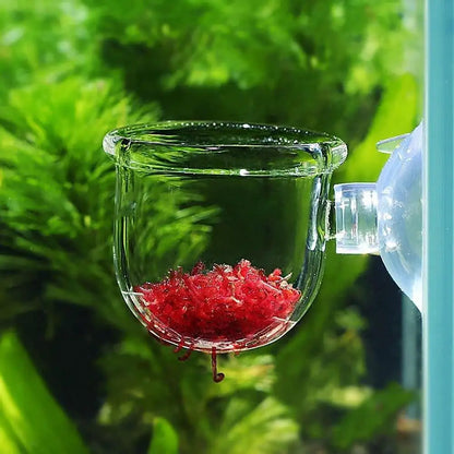 Aquarium Decoration Plant Cup Pot Acrylic Aquatic Plant Cup With Suction Holder Planting Cylinder Cup Water Plant  Accessories