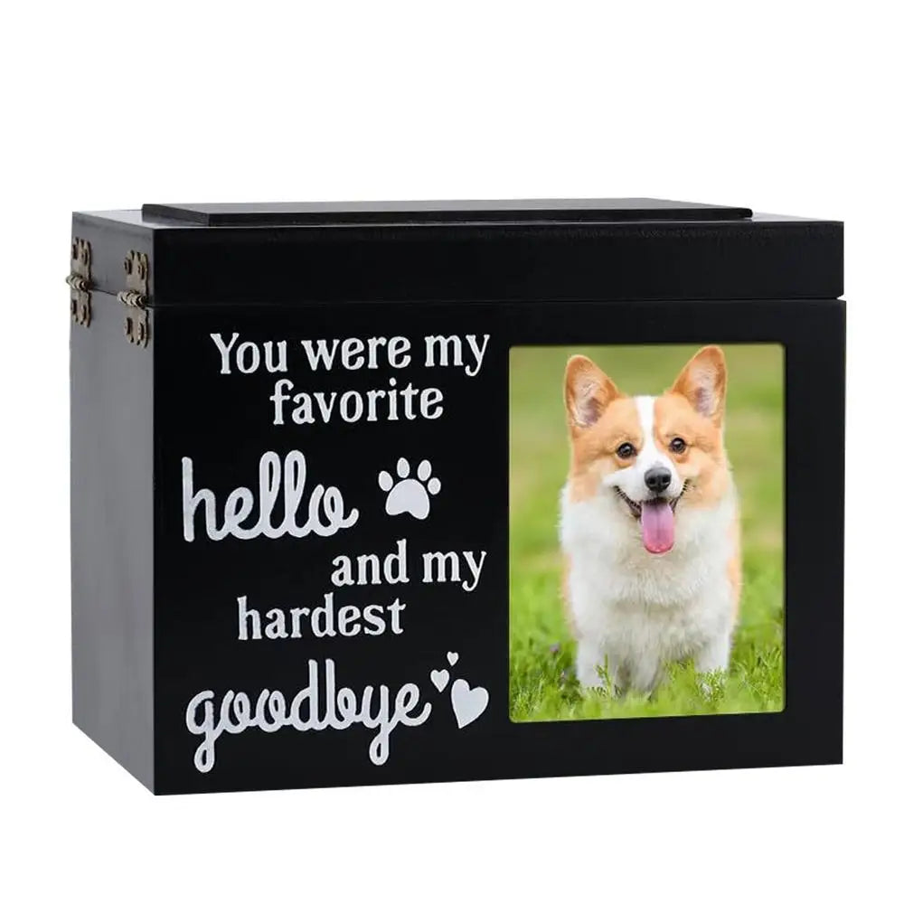 Pet Cremation Box Wooden Photo Frame Memorial Box Large Memorial Urns Pet Ashes Photo Box Dog Urns Pet Cremate Urn For Dog Or