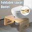 Collapsible Toilet Squat Stool Bamboo Footstool Portable Step For Bathroom Tools Supplies