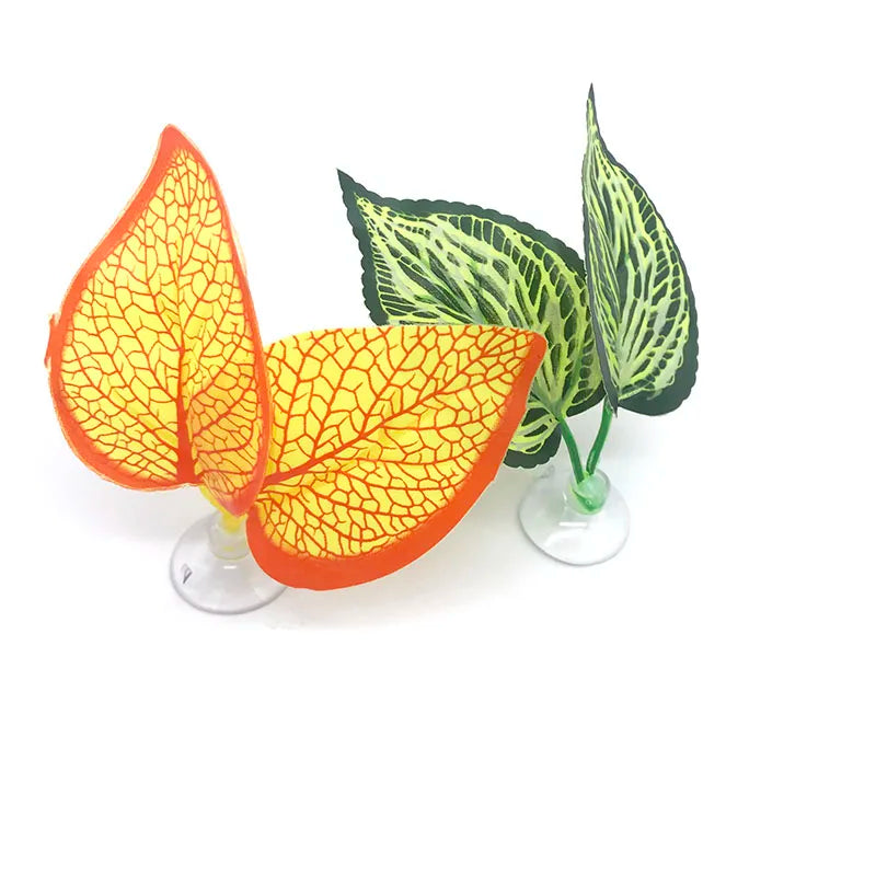 1Pc Artificial Aquarium Leaf Plants Decoration Betta Fish Rest Spawning Ornamental Plant Betta Fish Play Relax Hide Leaf Hammock
