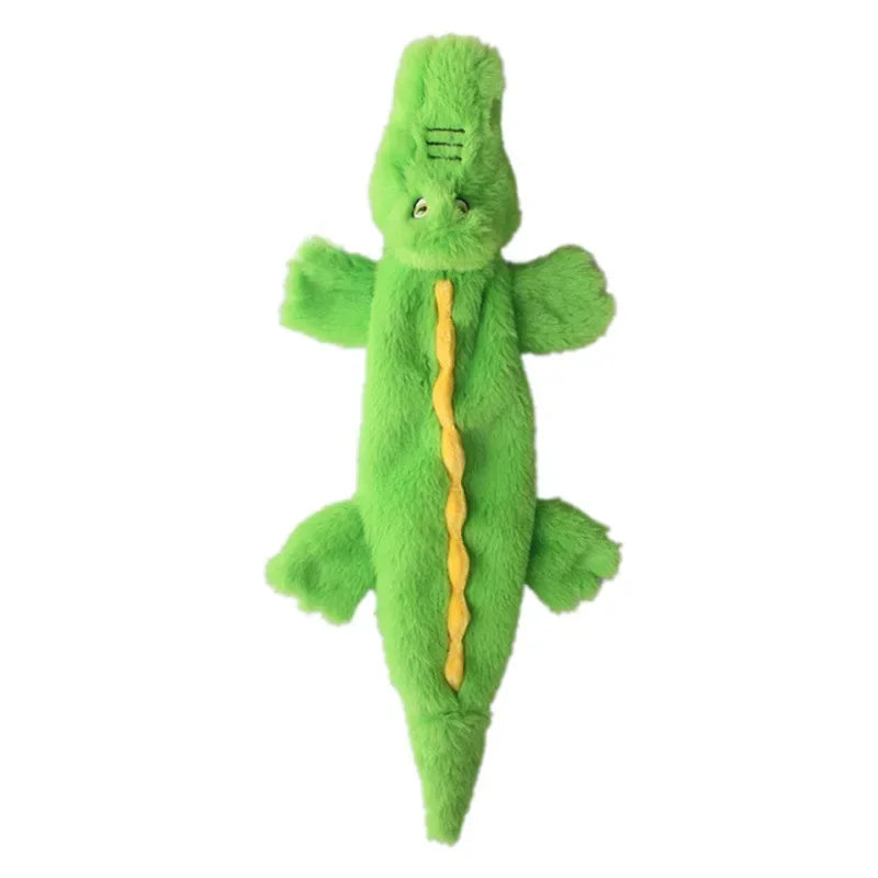 New Crocodile Soft Shell Plush Dog Toys Outdoor Play Interactive Squeaky Dogs Toy Sounder Sounding Paper Chew Tooth Toy