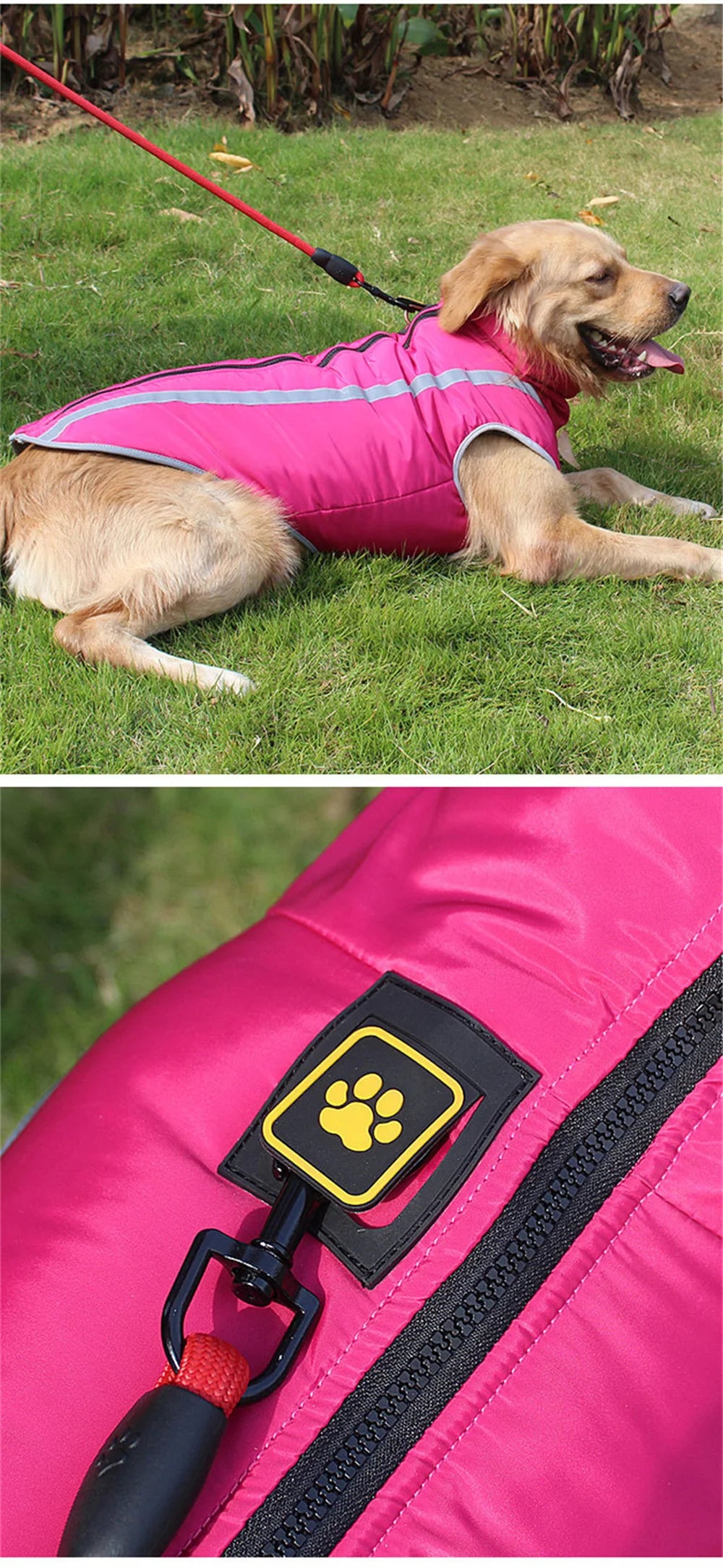 High Collar Big Dog Coat Jacket Winter Warm Thicken Pet Clothes for Medium Large Dogs Labrador Samoye Jackets mascotas Clothing