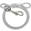 Silver PVC Coated Steel Wire Rope Traction Hook Dog Leash Cable For Big Dogs replacement