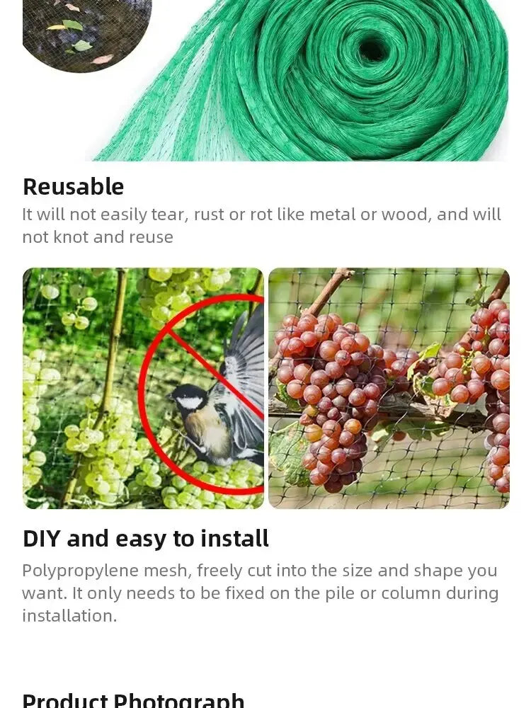 Garden Netting Green Woven Mesh Protect Plants Fruits Flowers Trees Stretch Fencing Durable Net Stops Birds Deer Animals