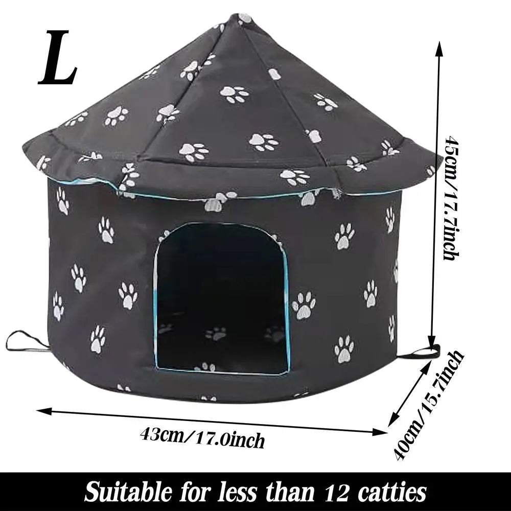 Cat House Dog Nest Waterproof Outdoor Winter Warm Pet Cave Insulated Outside Cat House Home Foldable and Washable Pet House