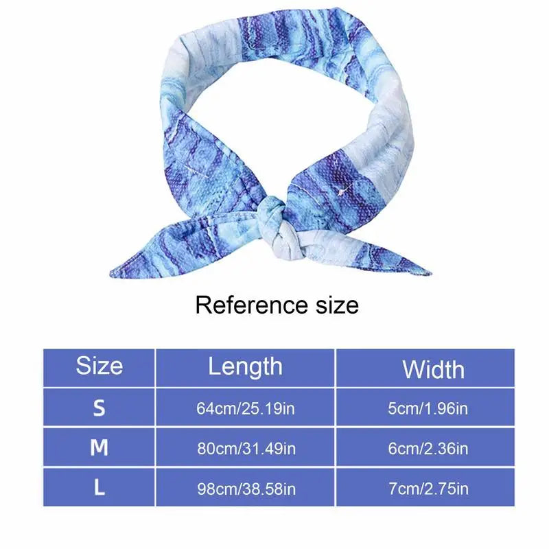 Cool Bandana For Dogs Instant Cooling Pet Bandana Pet Breathable Summer Ice Scarf Collar For Small Medium Large Dogs