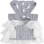 Princess Dog Dress for Small Dogs, Chihuahua Yorkie Layer Stripe Mesh Tutu Skirt Puppy Summer Clothes Pet Bowknot Dresses