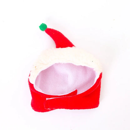 Warm Fleece Cartoon Pet Hat for Cat Christmas Keep Warm York Dog French Bulldog Head Wear Snowman Deer Winter Pet Accessories