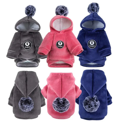 New Soft Cat Dog Pet Clothes Fleece Hooded Hairball Coat Jacket Winter Kitty Small Medium Dogs Cats Cool Pajamas Chihuahua