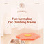 HOOPET Cat Climbing Frame Small Sisal Teasing Pet Toys Scratching Board Claw Grinding Cat Toys Carousel Type Cat Climbing Frame