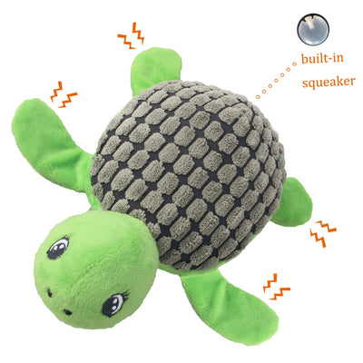 Dog Plush Toy Products Plush Filled Turtle With Rattling Paper Squeaking Marine Animal Pet Dog Toys Fleece Squeak Toys