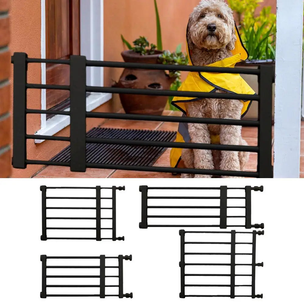 Freestanding Dog Gates Retractable Punch Free Pet Fence Barrier Household Reusable Door For Small Medium Dogs