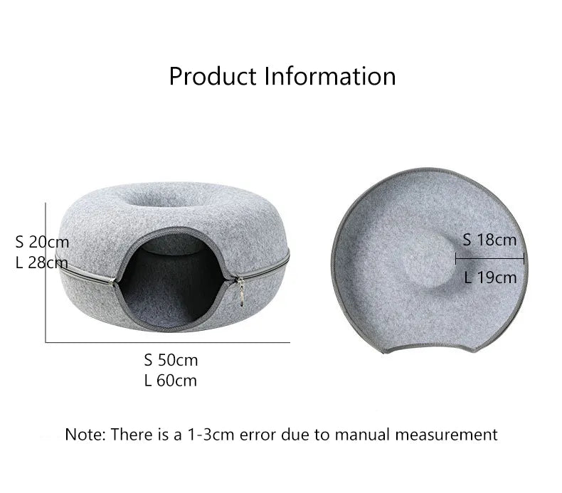 "Peek-A-Boo" Cat Cave | A Dual-Use Toy and Cozy Bed for Your Playful Kitty