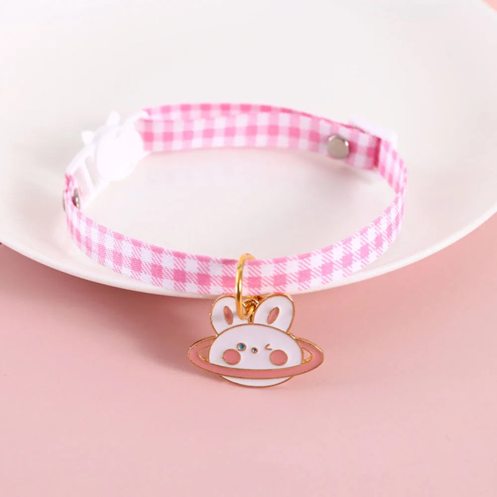 Pet Supplies Accessories for Cats Adjustable Cat Necklace for Kitten Puppy Small Dog Cat Breakaway Bell Collar with Cute Pendant