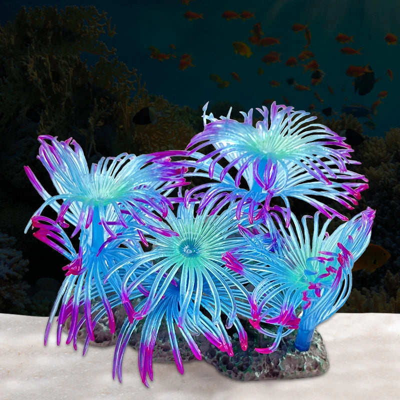 Artificial Underwater Coral Aquarium Fish Tank Simulation Decoration Aquarium Backgrounds Plants Water Grass Decora Beautiful