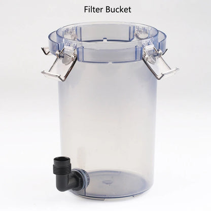 External Aquarium Filter Quiet External Canister with Sponge Bucket No Pump Suitable for Sea/Fresh water Fish Tanks Filtration