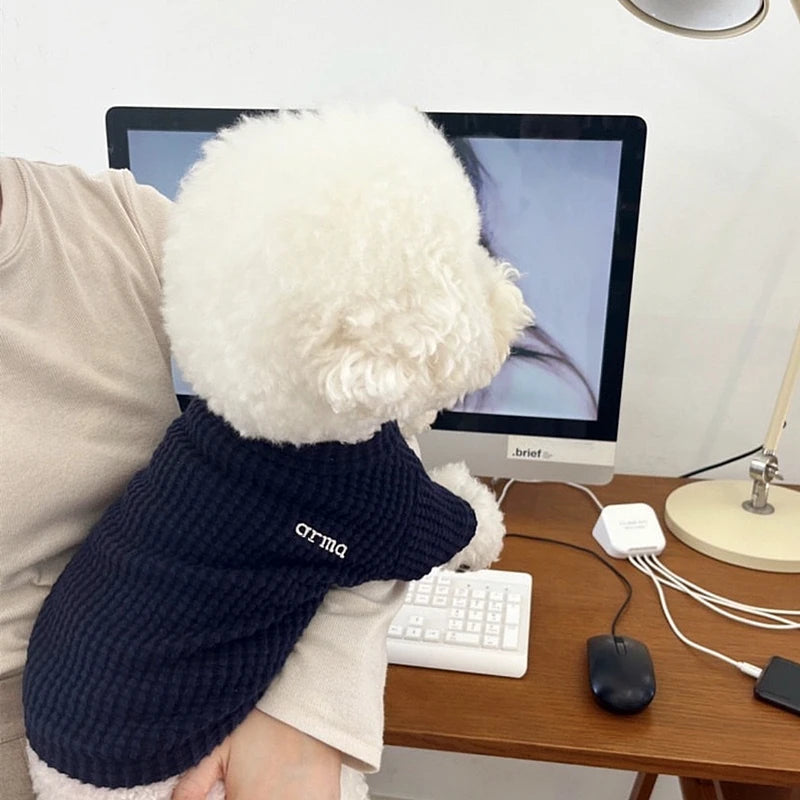 Thin Dog Clothes Solid Pet Dog Hoodies Fashion Kitten Puppy Undershirts Chihuahua Clothing Yorkie Bichon Vest Dog Costume Shirt