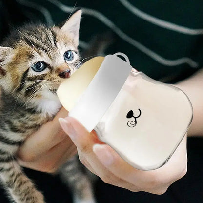 Feeding Bottle For Kittens Puppies Kitten Nursing Bottles Pet Anti-Choke Milk Feeder Non-Bloating Portable Preferred NewbornUse
