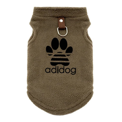 Soft Fleece Dog Clothes for Small Dogs Pull Ring Design Spring Autumn Winter Warm Pet  Pullover French Bulldog Jacket Pug Coats