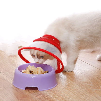 Pet Recovery Dog Cones Cat Cones After Surgery Adjustable Breathable Dog Cone Collar Soft Plastic Puppy Elizabethan E-Collar