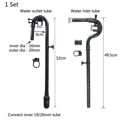 Aquarium Fish Tank Filter Rain Spray Bar Unit Outflow Pipe Inlet Outlet Tube Kit Fish Tank External Canister Filter Accessories