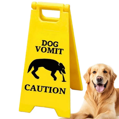 Cat Dog Vomit Caution Sign Funny Creative Dog Cat Vomit Caution Sign 3D Printed Yard Sign Cat Dog Vomit Warning Sign Board