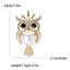 Rhinestone Owl Brooch for Women Unisex Glass Animal Pin Bird Lapel Pins Banquet Party Backpack Gifts Jewelry Accessories
