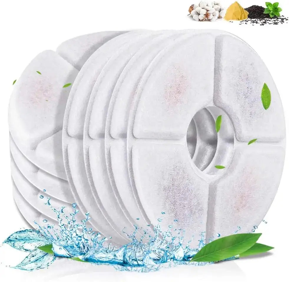 Pet Fountain Filters Cat Dog Water Dispenser Multi-Filtration System Activated Carbon Replace Filter 4/8 Pack Replacement Filter
