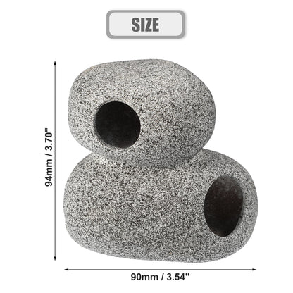 UXCELL Fish Tank Hideaway Rock Cave Ceramic Aquarium Decoration Fish Shrimps Shelter Pet Pottery House Canister Accessories