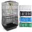Mesh Bird Cage Cover Shell Skirt Net Easy Cleaning Seed Catcher Guard Bird Cage Accessories Nylon Parrot Bird Cage Net