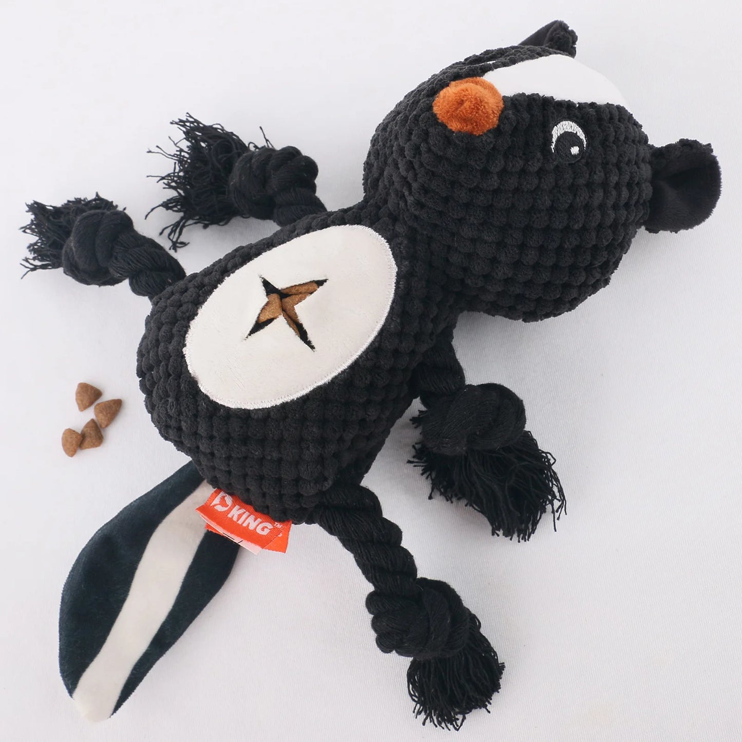 Dog Plush Toy Products Bite-resistant Plush Stuffed With Squeaky Tibetan Food Interactive Pet Dog Toy Skunk Fleece Squeak Toys
