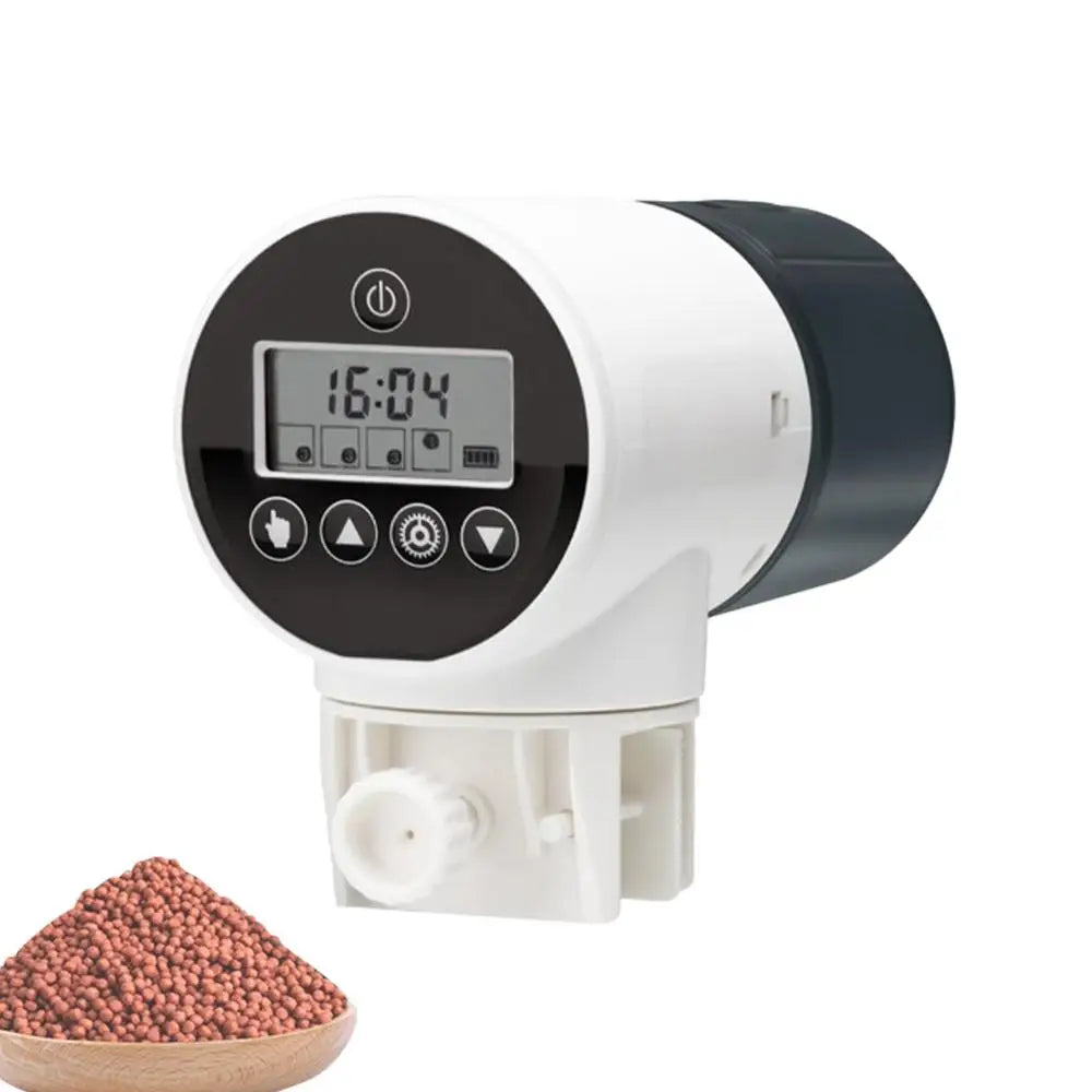 Automatic Fish Feeder Electric Aquarium Feeder With Smart Timer Silent Auto Fish Food Dispenser With 200ml Feed Box Timer