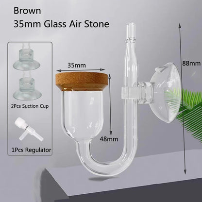 Highly Transparent Glass Air Pump Sand Stone Aquarium Oxygen Pump Fresh Air Stone Nano Bubble Bar Aquarium Fish Tank Aerator New