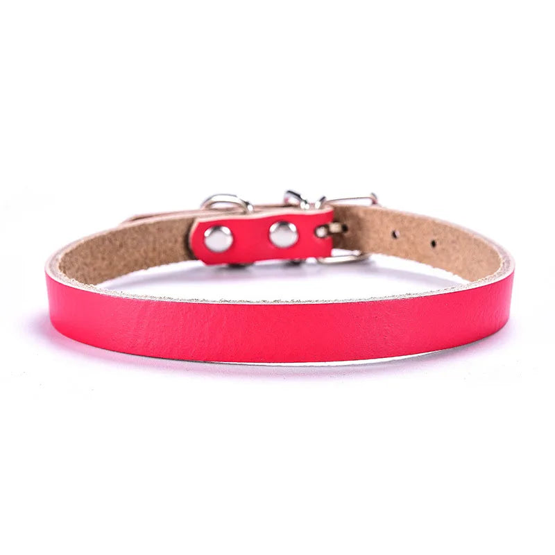 Adjustable Dog Collars Genuine Leather Pet Dog Collar Leash Lead For Small Medium Large Dogs Bulldog Pugs Beagle Dogs Supplies