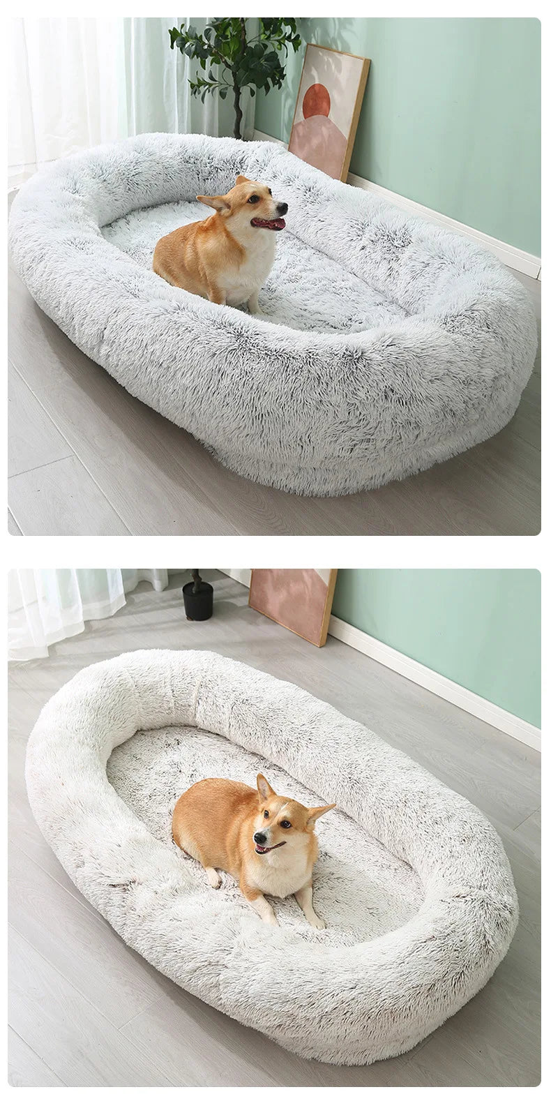 Large Kennel Pet Pad Human Dog Bed Winter Warm Pet Supplies Removable and Washable Sofa Lazy Can Sleep and Lie Down