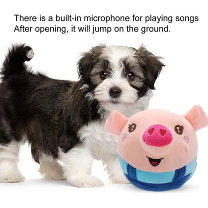 Talking Pig Toys Electric Pig Bouncing Ball Toy With Music USB Charging Pig Bouncing Jump Ball Toy For Children's Day Christmas